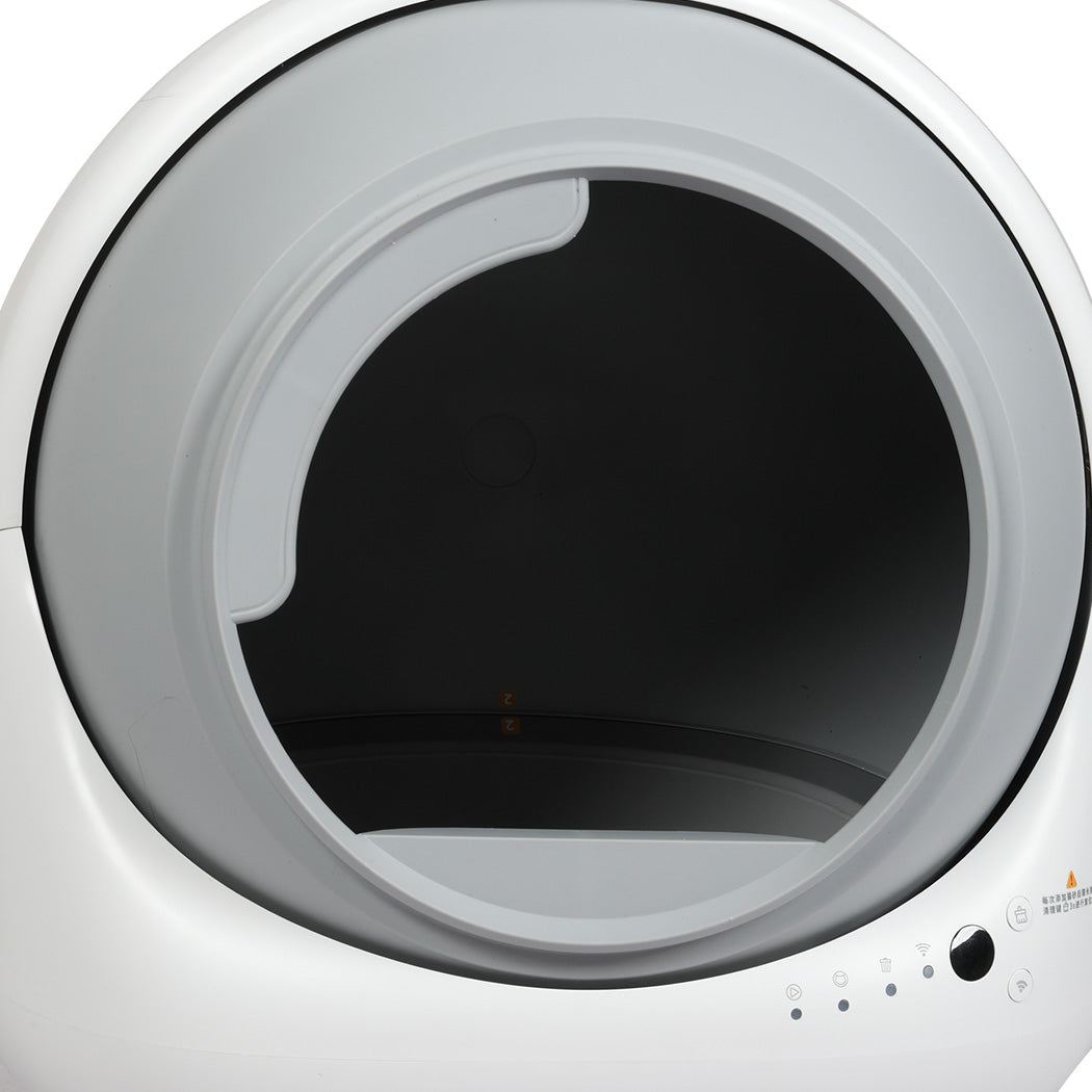 PaWz Smart Self Cleaning Cat Litter Box APP Control White