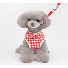Red Bow Dog Harness (With Leash)