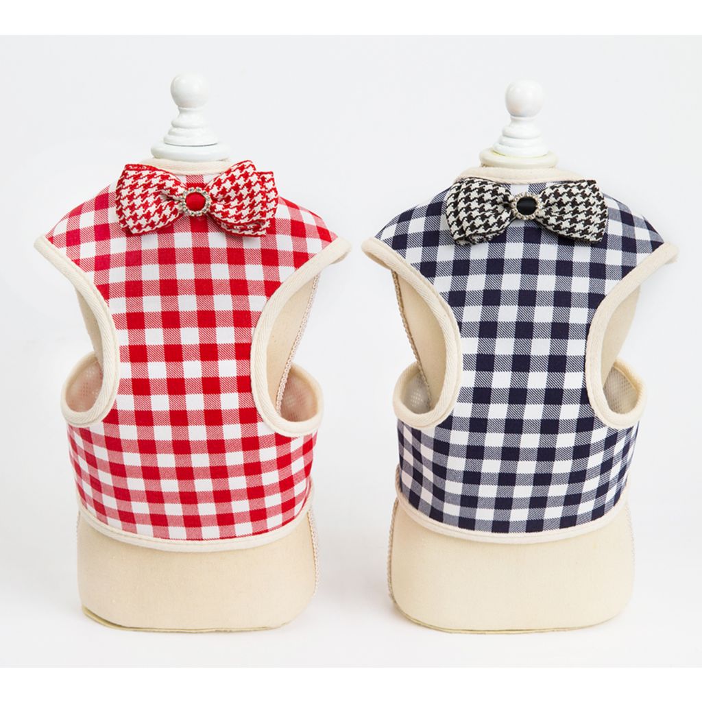 Red Bow Dog Harness (With Leash)