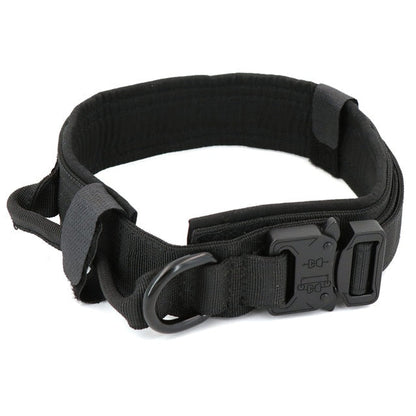 Tactical Dog Collar Adjustable Metal Buckle Dog Collars with Control Handle Training Pet Cat Dog Collar For Small Large Dogs
