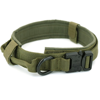 Tactical Dog Collar Adjustable Metal Buckle Dog Collars with Control Handle Training Pet Cat Dog Collar For Small Large Dogs