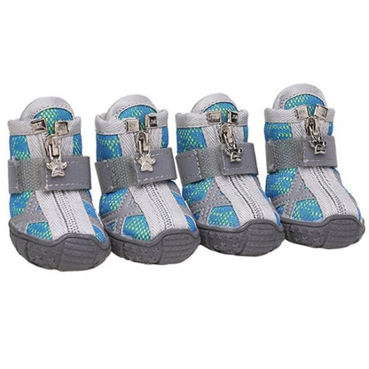 4pcs Waterproof Winter Pet Dog Shoes Anti-slip Rain Snow Boots Footwear Thick Warm For Small Cats Dogs Puppy Dog Socks Booties