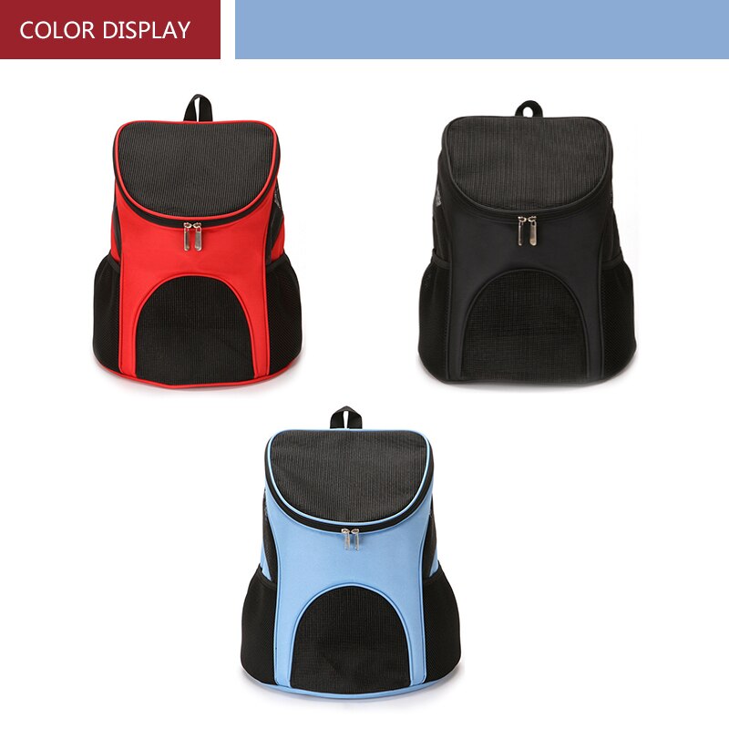 Portable Pet Carrier Bag Breathable Mesh Double Shoulder Front Backpack For Puppy Cats Foldable Outdoor Backpack Pets Supplies