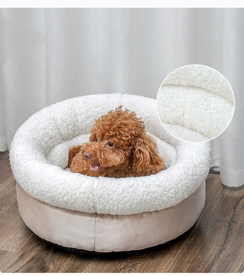 Soft Pet Bed Dog Cat House Puppy Kennel Winter Warm Nest Sofa Cushion Lamb Cashmere Pet Mat  for Cats Dogs Pet Sleeping Supplies
